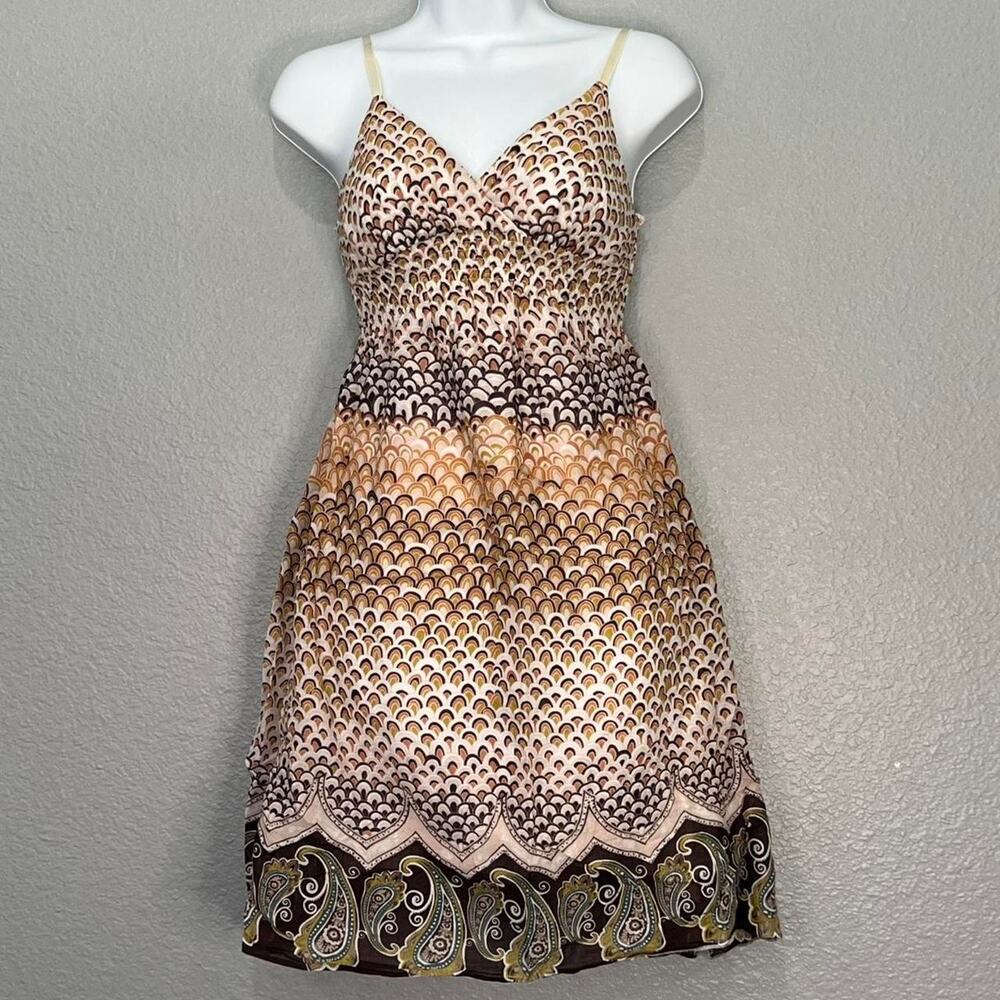 Player gold 100% cotton, size m, multi colored dress
